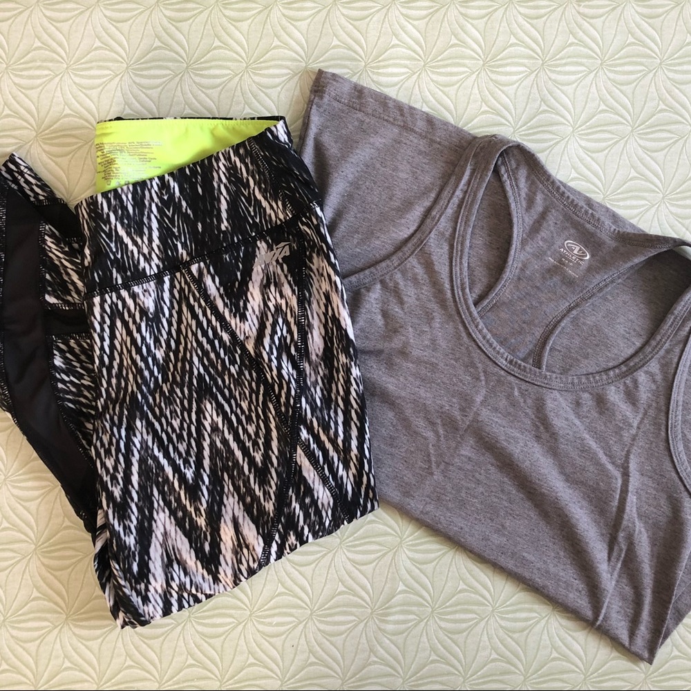 Avia Crop Leggings And Athletic Works Tank Top Set